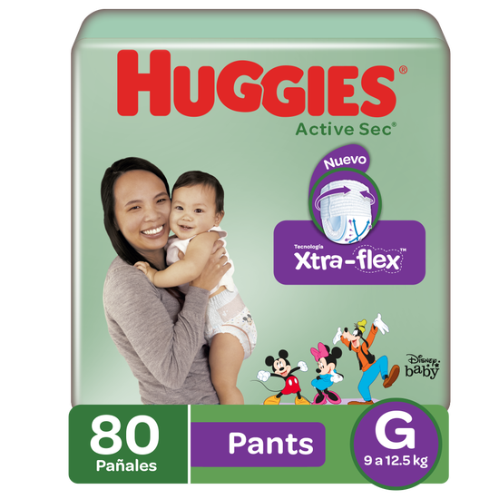 Pantaloncitos Huggies Active Sec (Etapa 3-4-5)